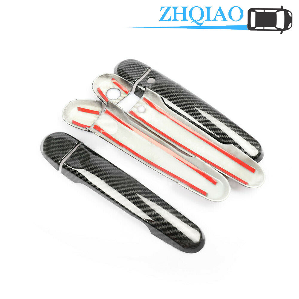 Carbon Fiber for Smart Door Handle Cover Trim Fits for Nissan Tiida Sunny March Versa