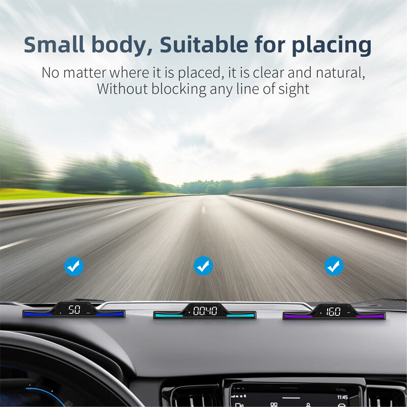 1-piece digital GPS speedometer HUD head-up display MPH overspeed warning kit for SUVs