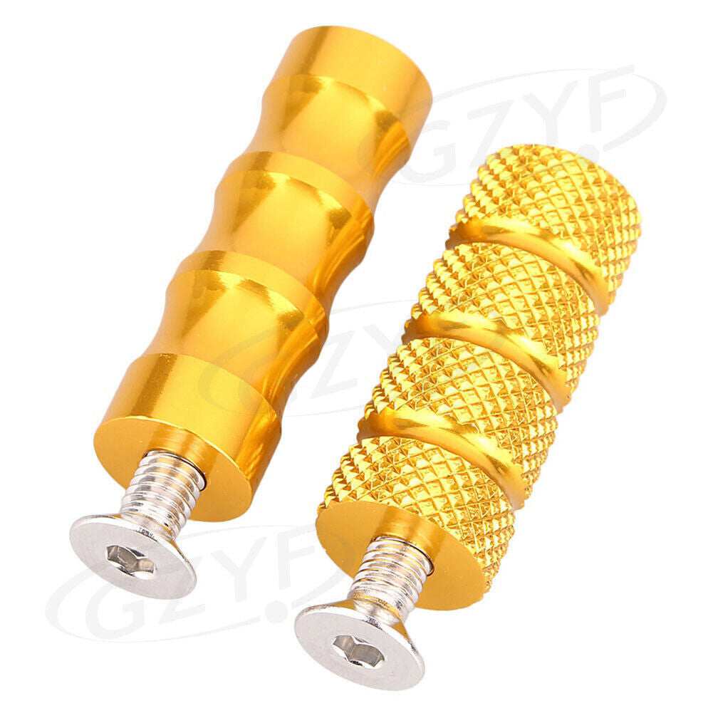 2x Universal Footrests Footpeg Pedals Fit Racing Rearsets STEPS+Bolts Aluminum