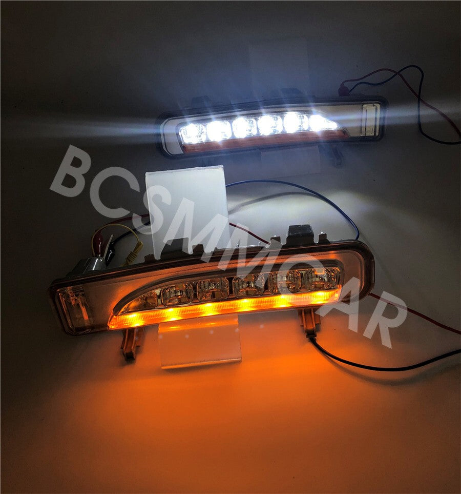 Car LED Fog Lights Daytime Running Turn Signal Lamps Fit for Ford Edge 2011-2014