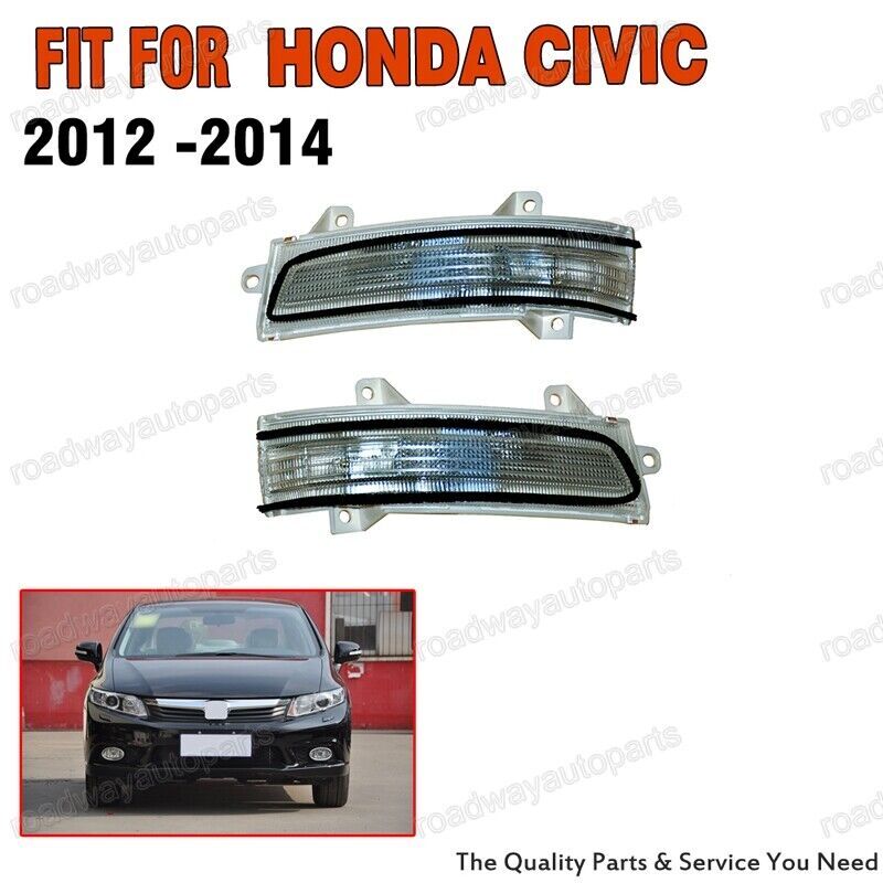 2Pcs LED Door Side View Mirror Turn Signal Light Lamps for HONDA for CIVIC 2012-2014