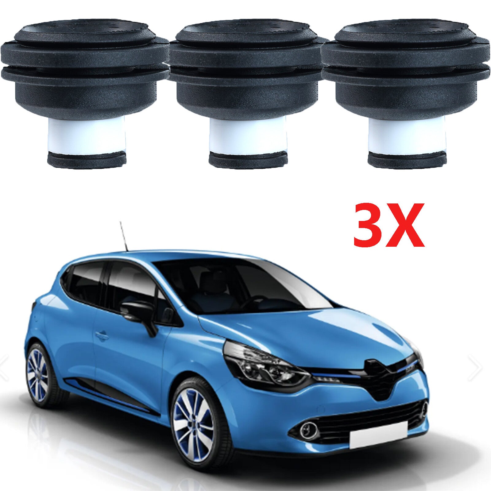 3X Engine Cover Rubber Grommet Mount Clips for Renault Clio Kangoo Megane Scenic