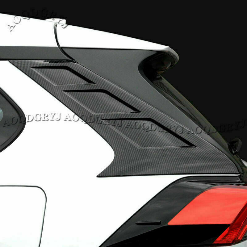 for TOYOTA RAV4 2019-2023 Carbon Fiber ABS Rear Side Window Moulding Trim Cover