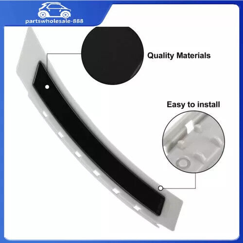 A pair of 63147185743 and 63147185744 bumper reflectors for BMW 5 Series in smoked black.