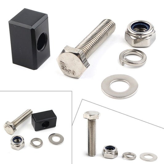 Headlight Mounting Block Bracket Fit for Harley Custom Headlight Mount Aluminu Black