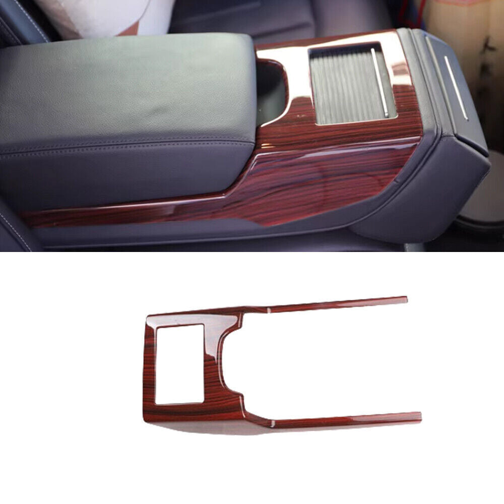 for Audi A6 12-18 Peach Wood Grain Rear Water Cup Holder Panel Frame Cover Trim
