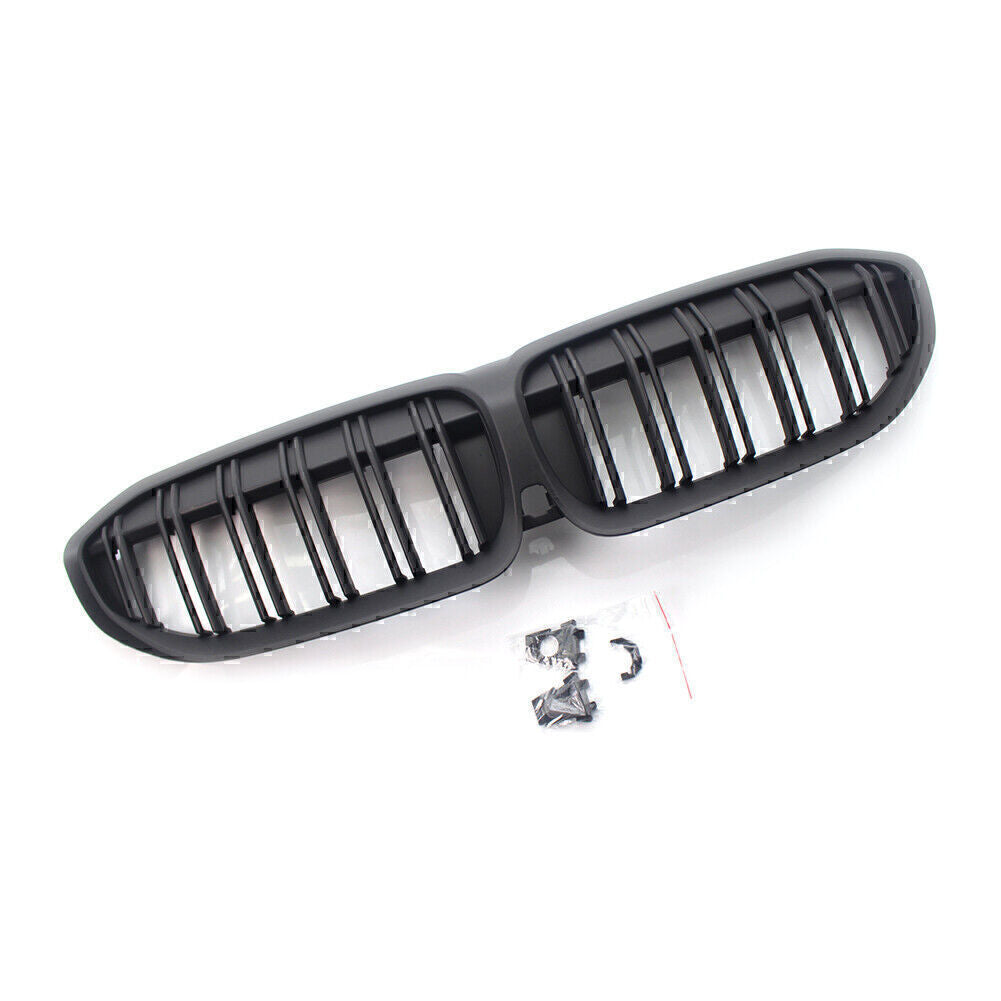 Front Kidney Grille Diamond Style Grill for BMW 3 Series G20 2019-22 Matte Black
