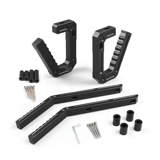 Aluminum Front + Rear Grab Handles Grip Bar for Jeep for Wrangler JK 2007-2018 Black