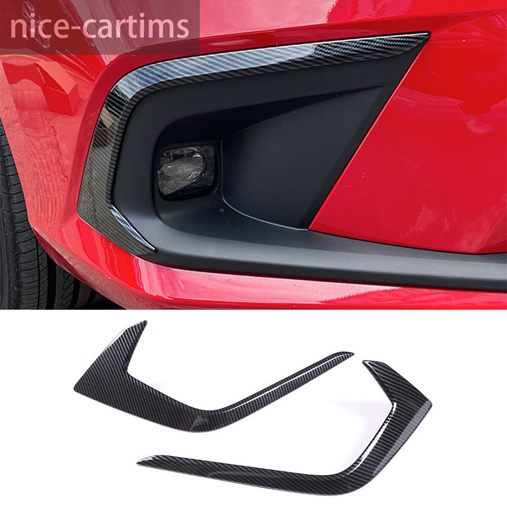 Carbon Fiber ABS Front Bumper Fog Light Panel Cover for Honda for Civic 11th 2022-23