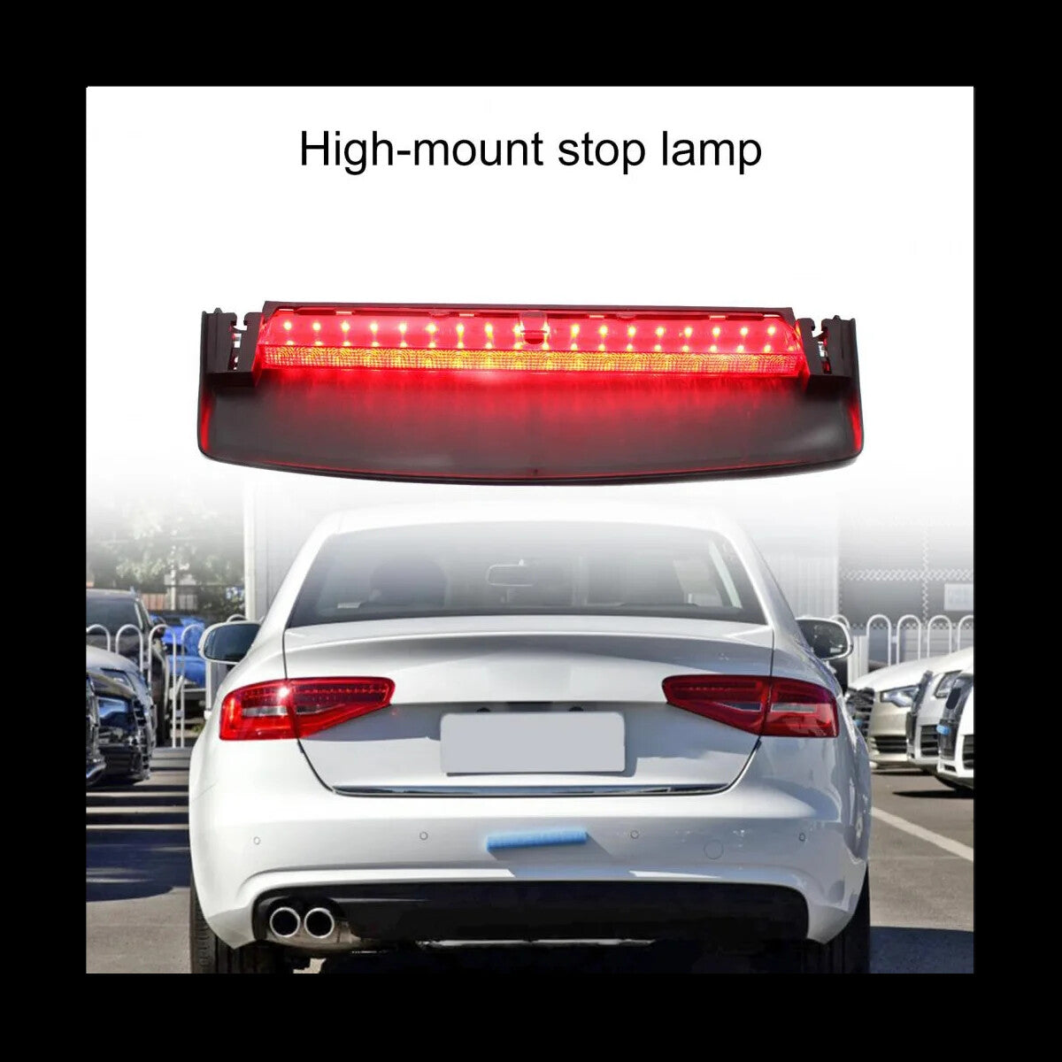 Applicable to for Audi for A4 S4 for A4 B8 Quattro 2009 - 2015 8K594509 Rear third brake light (red)