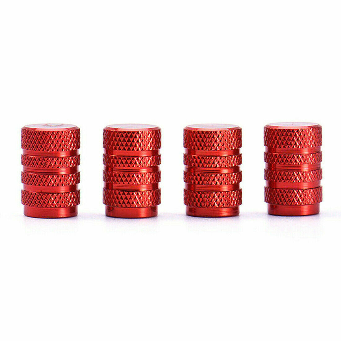 4PCS Car Truck Bike Aluminum Tire Rim Valve Stems Wheel Air Caps Dust Cover RED
