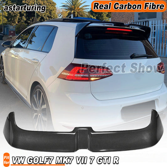 for VW for GOLF 7 MK7 MK7.5 GTI R 2014-2019 REAL Carbon Fiber Rear Roof Spoiler Wing