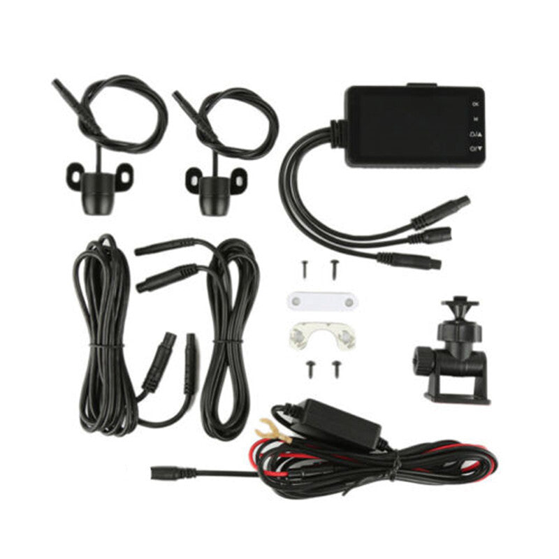 3 LCD Motorcycle DVR Recorder Video View Front  Rear Waterproof Dual Camera