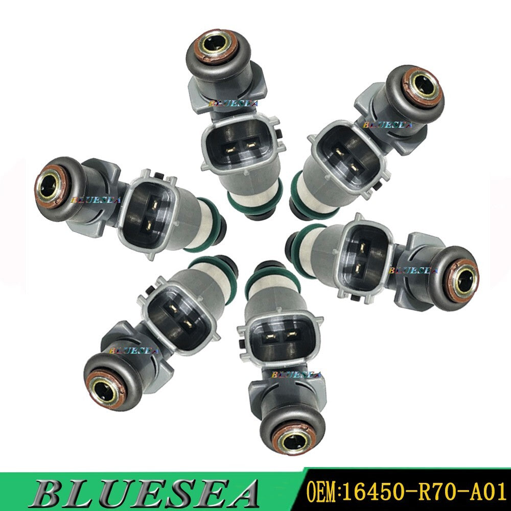 Set (6) 16450-R70-A01 Fuel Injectors for Honda Accord for Acura MDX TL TSX 3.5L 3.7L