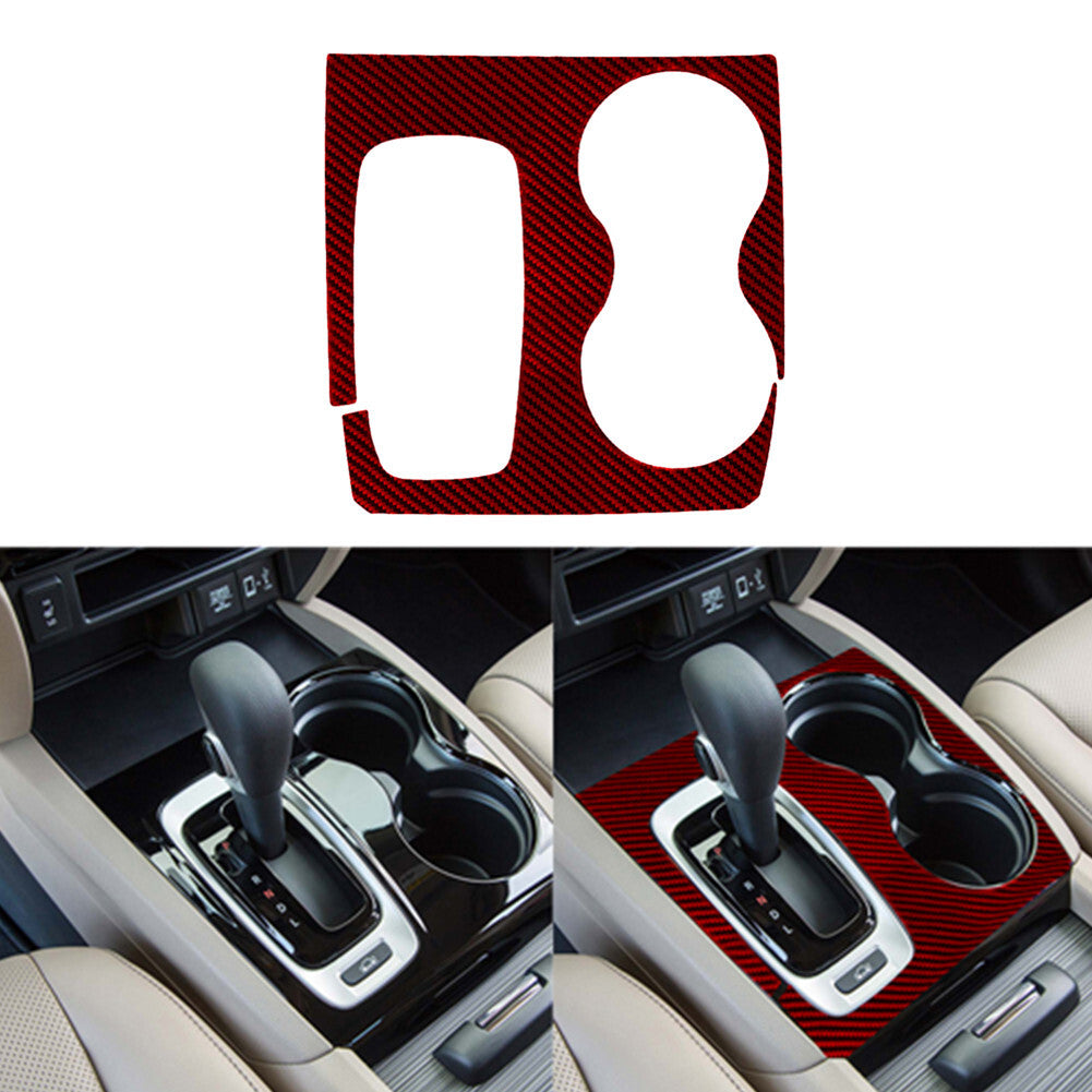 Red Carbon Fiber Gear Shift Outer Frame Trim for Honda Ridgeline 2017-2020 TypeA