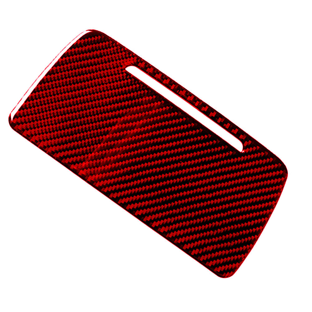 Red Carbon Fiber Storage Box Panel Cover Trim for BMW 5 Series F10 2011-2017