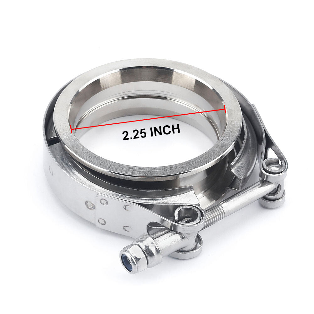 2.25 Inch V-Band Clamp Stainless Universal for Muffler Turbo Exhaust Downpipe