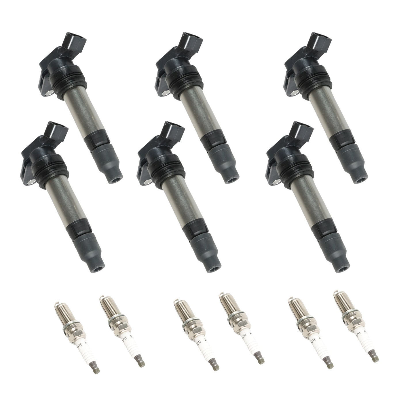 6pcs Ignition Coils+ 6pcs Iridium Spark Plug for 2010-2011 for Volvo XC60 UF594 6481