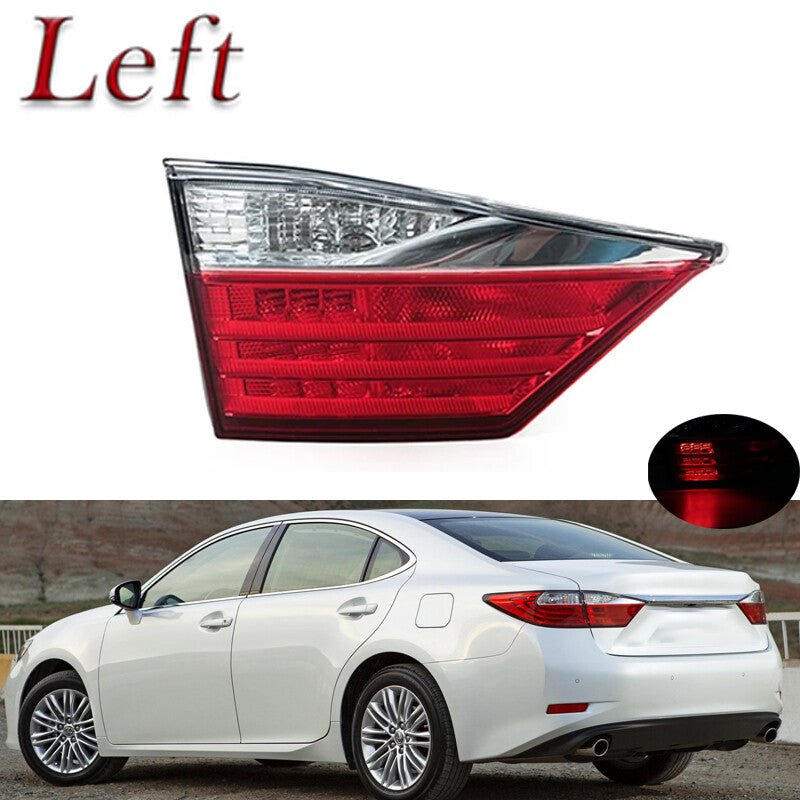 The left inner rear brake light/taillight is applicable to for Lexus ES350 and ES300h models from 2013 to 2015.