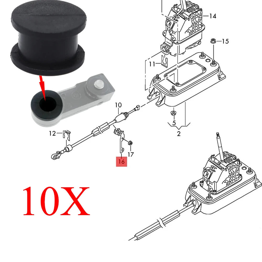 10Pcs for VW for Audi for Skoda Gear Shifting Cable End Connector Bushing Fix Repair Kit