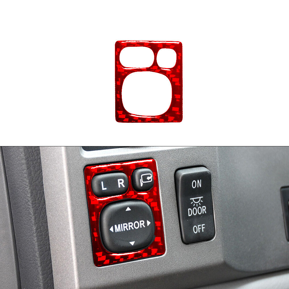Red Mirror Contral Type B Frame Trim Carbon Fiber for Toyota Tundra 2007-2013