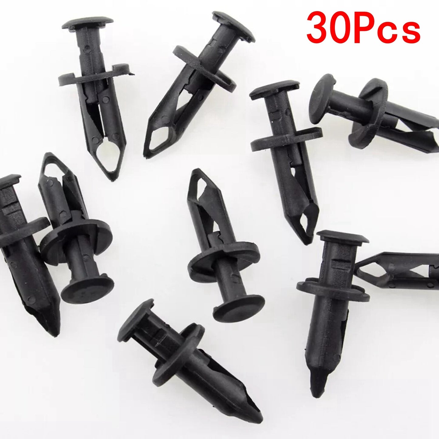 30 Nylon Push-Type Retainer 8mm ATV Body Rivet Fender Clips 90653-HC4-900