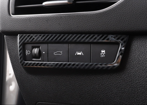 for Hyundai Sonata 2020-2023 Carbon Style Car Headlight Switch Button Cover Trim