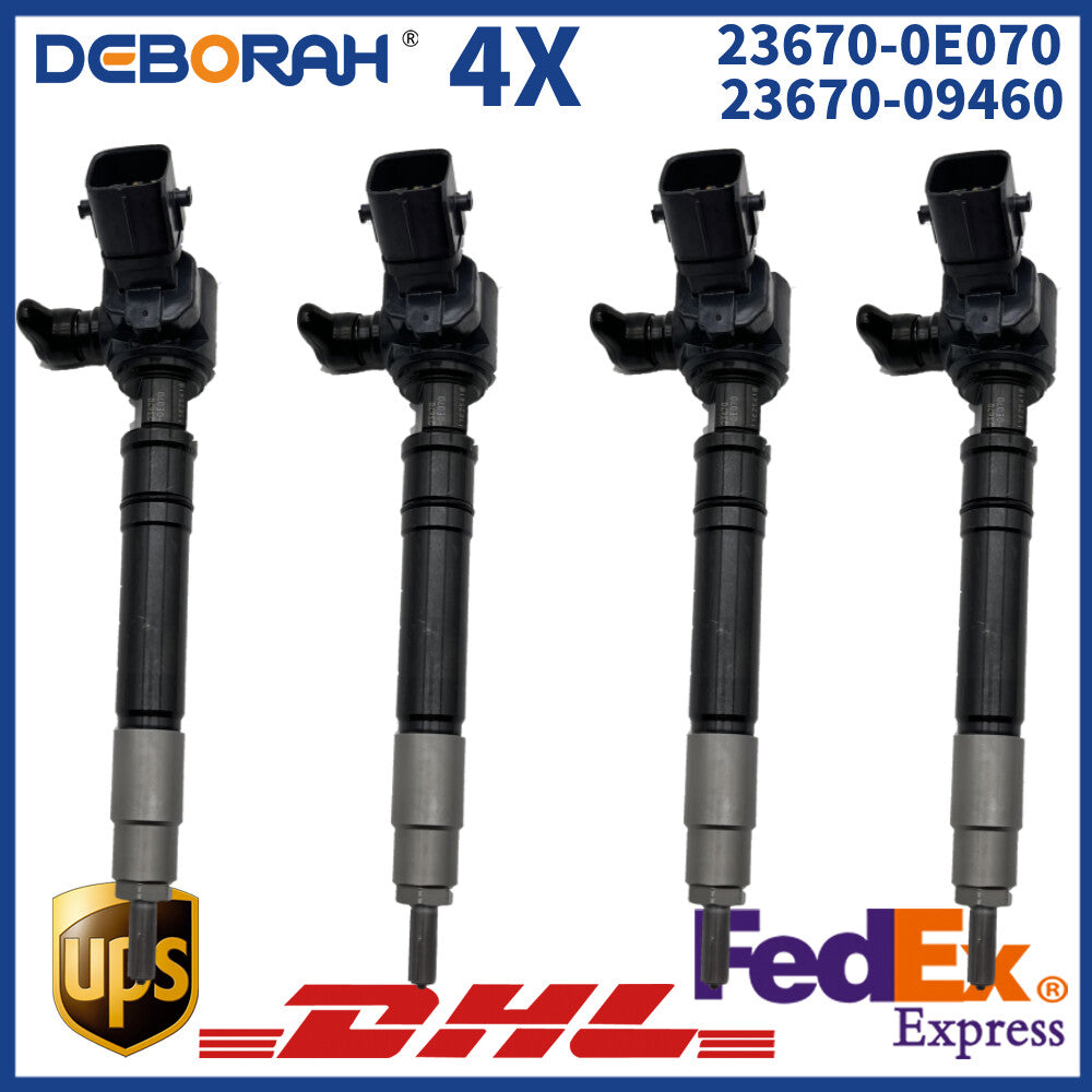 4X Fuel Injector Assembly 23670-0E070 23670-09460 for Toyota Hiace Hilux