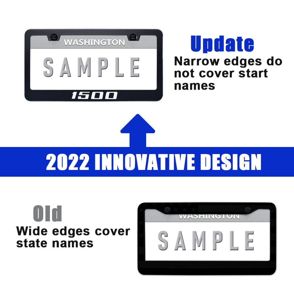 for Dodge for Ram 1500 Cab Pickup Accessories Metal License Plate Frame Black Cover