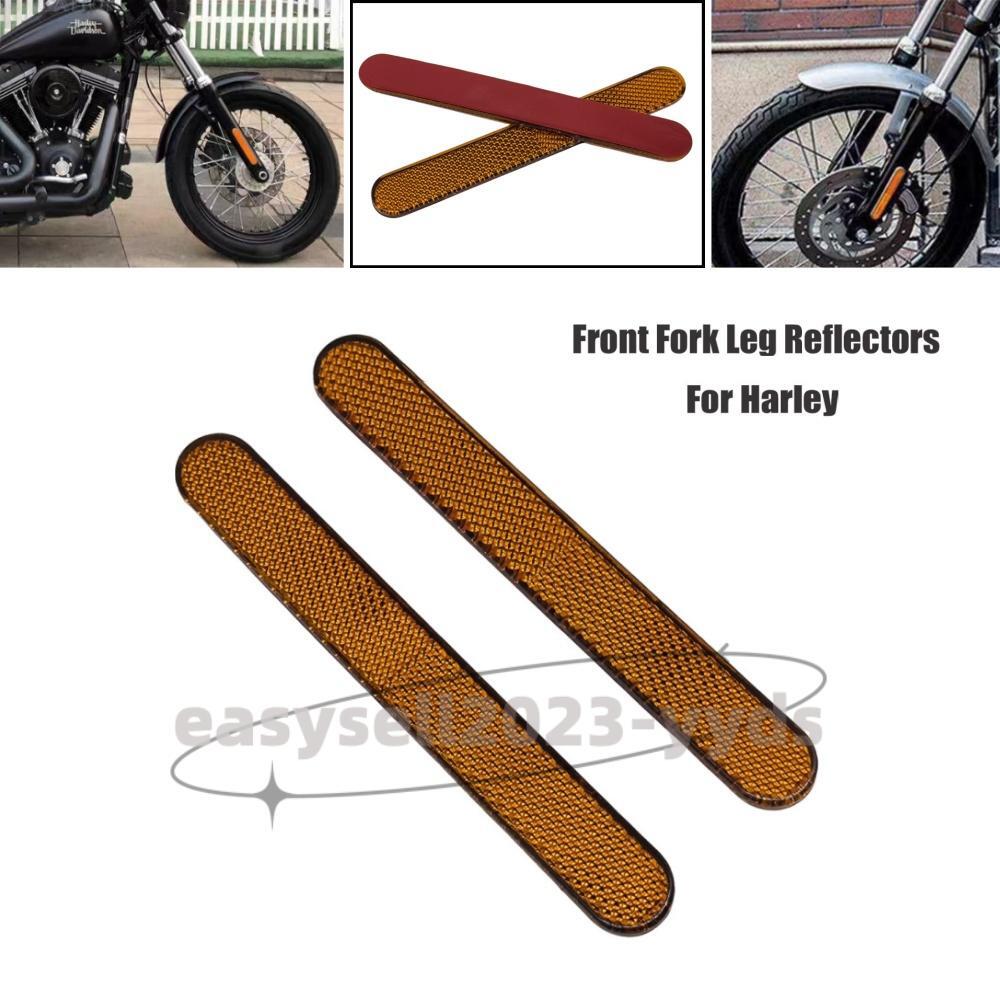 Amber Front Fork Reflector Lower Legs Reflective Cover Fit for Harley Sportster