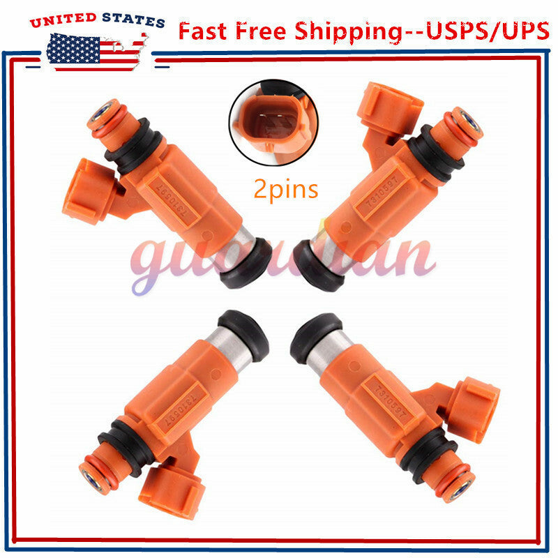 Set 4x Fuel Injectors Fit for Suzuki Outboard DF90 100 DF115 DF140 CDH210 INP771