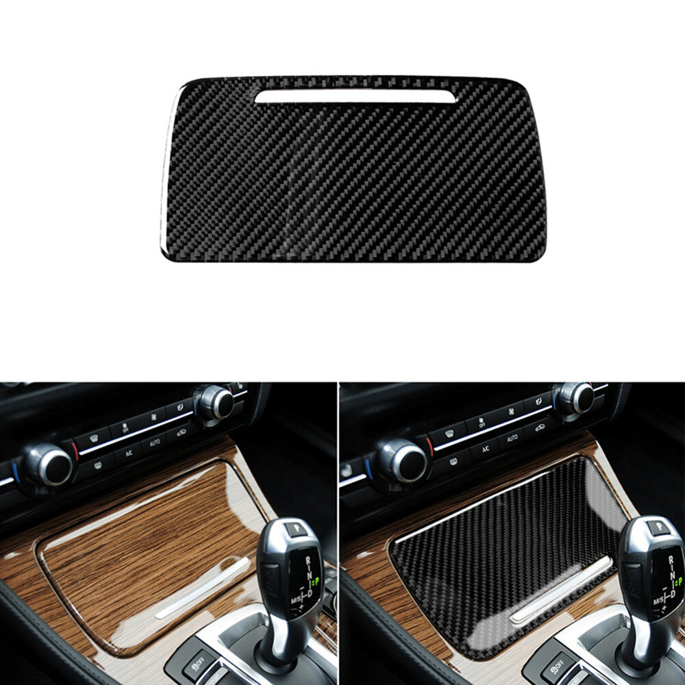 Carbon fiber storage box trim for BMW 5 Series F10 2011-2017