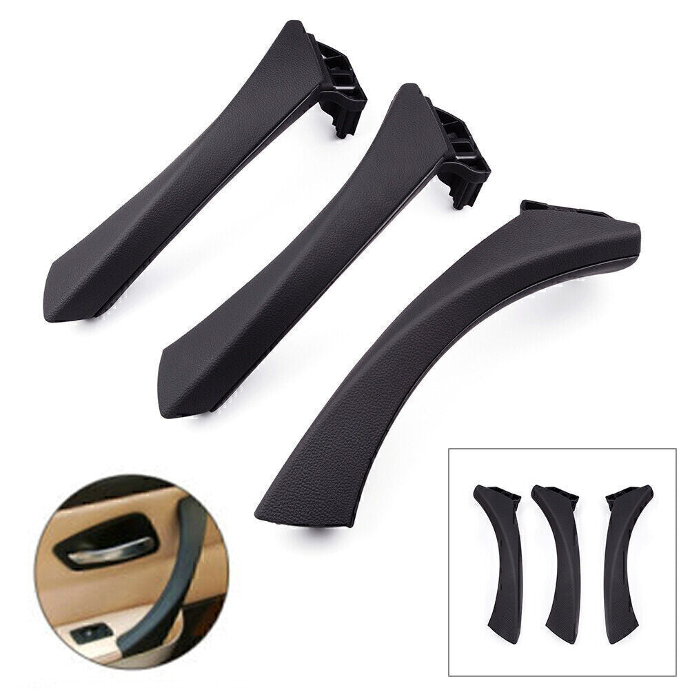 3x Car Door Panel Handle Pull Trim Cover Fit for BMW E90 3-Series Sedan Wagon Black