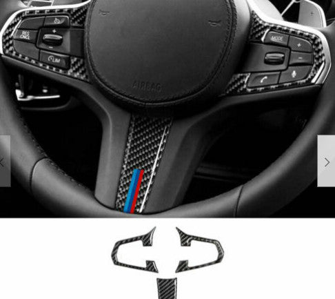 Real Carbon Fiber Steering Wheel Frame Cover Trim for BMW X3 G01 X4 2018-2021
