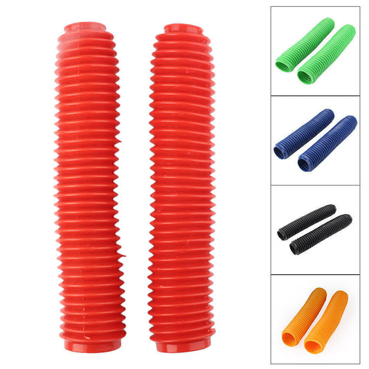 For Motor Dirt Bike Red 2x 360MM Fork Dust Covers Gaiters Boots Shock Rubber