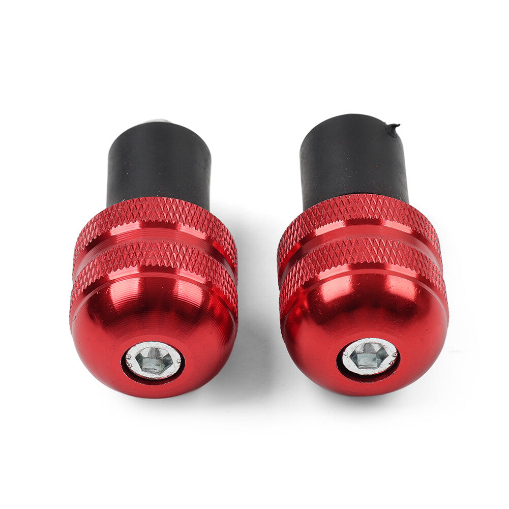 Universal 7/8 Handlebar Grips Bar End Cap Plug Slider Motorcycle red