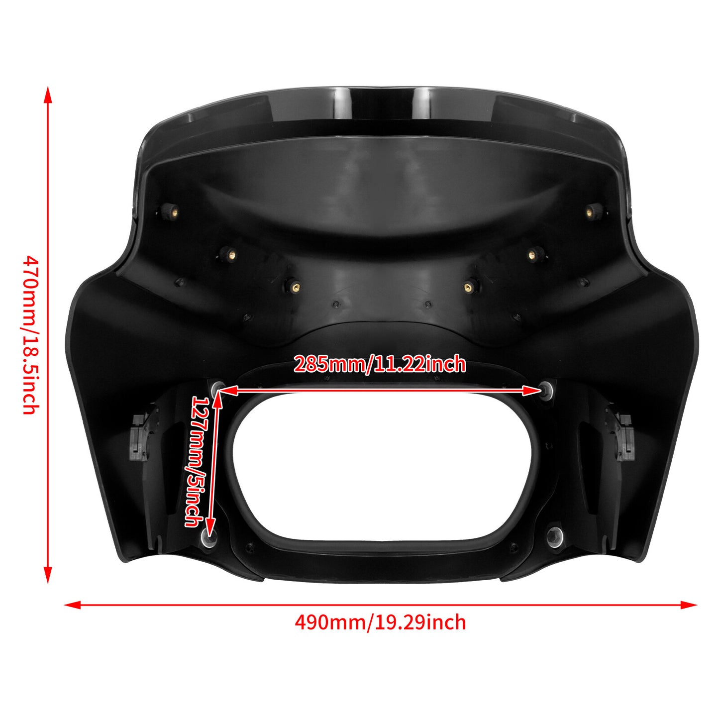 ABS Black Headlight Fairing Mask Cowl Fits for Harley Softail M8 Fat Bob 18-2023