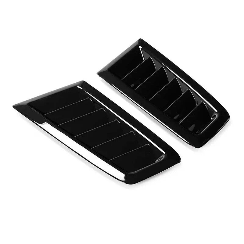2x Car Modification Bonnet Air Vents Engine Hood Vent Refitting Black Hood Cover