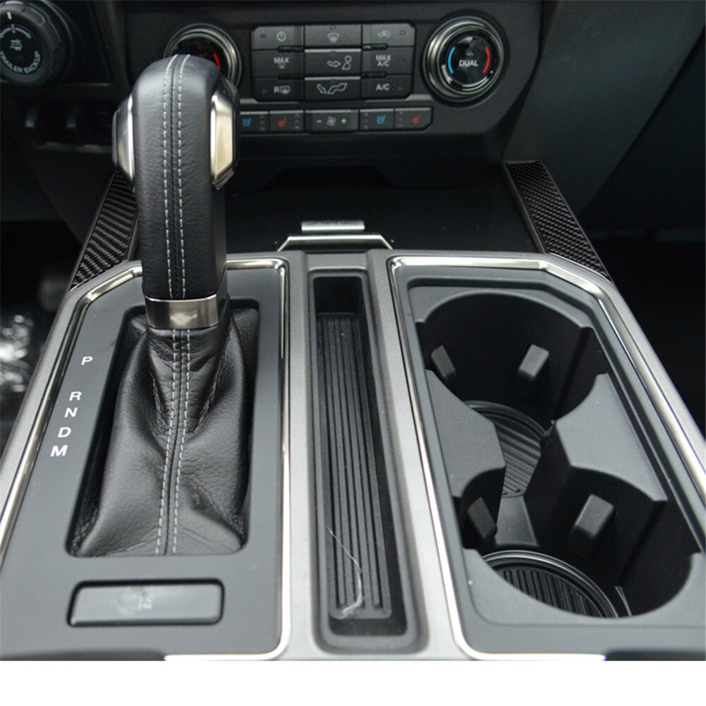 Carbon Fiber Interior Central Control Bottom Trim Cover for Ford F-150 2015-2017