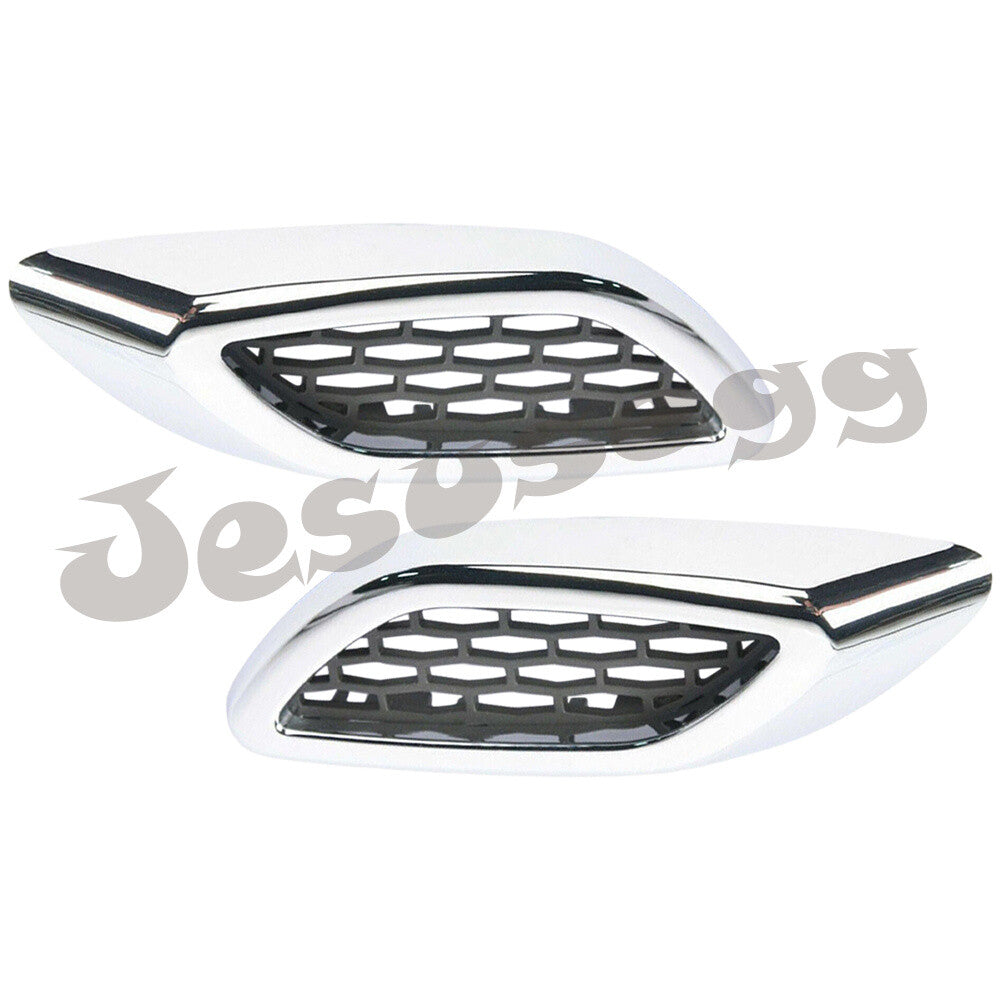 RHLH Side Fender Air Vent Outlet Cover Trim Fit for Maserati Levante Chrome