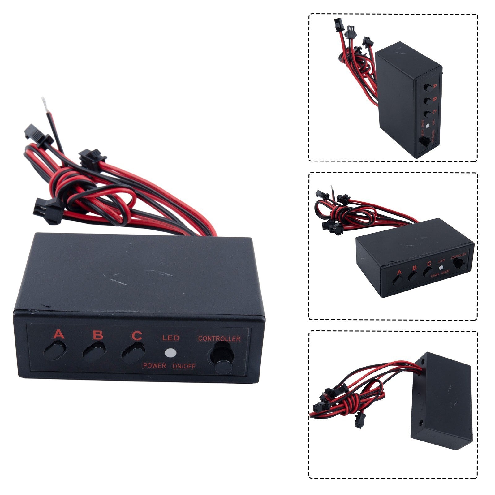 4 Ways LED Strobe Flash Light Lamp Flasher Flashing-Controller Box 12V