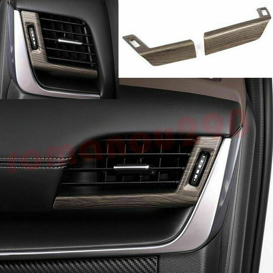 for Nissan Rogue 2021-2022 Wood Grain ABS Center Console Air Outlet Cover Trim