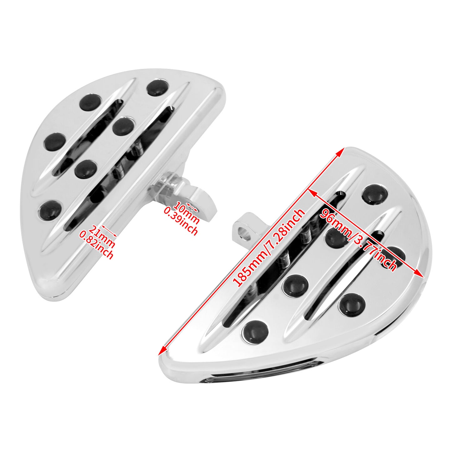 Chrome Passenger Male Mount Floorboards Foot Pegs for Harley Road Electra Glide