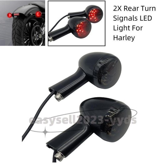 2X Motorcycle Rear Turn Signals LED Light for Harley Sportster XL 883 1200 92-22