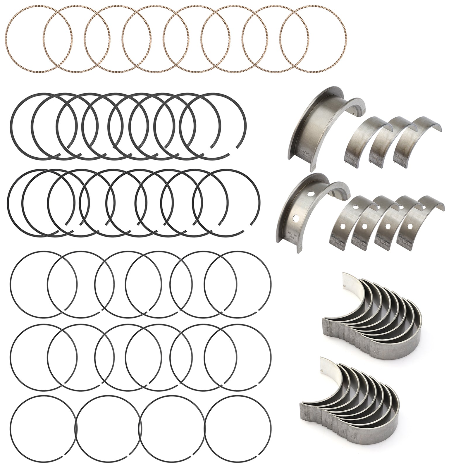 LS LS9 Gaskets Kit  Main Rod Bearings w/Piston Rings for Chevy LS1 LS6 LQ4 Gen3