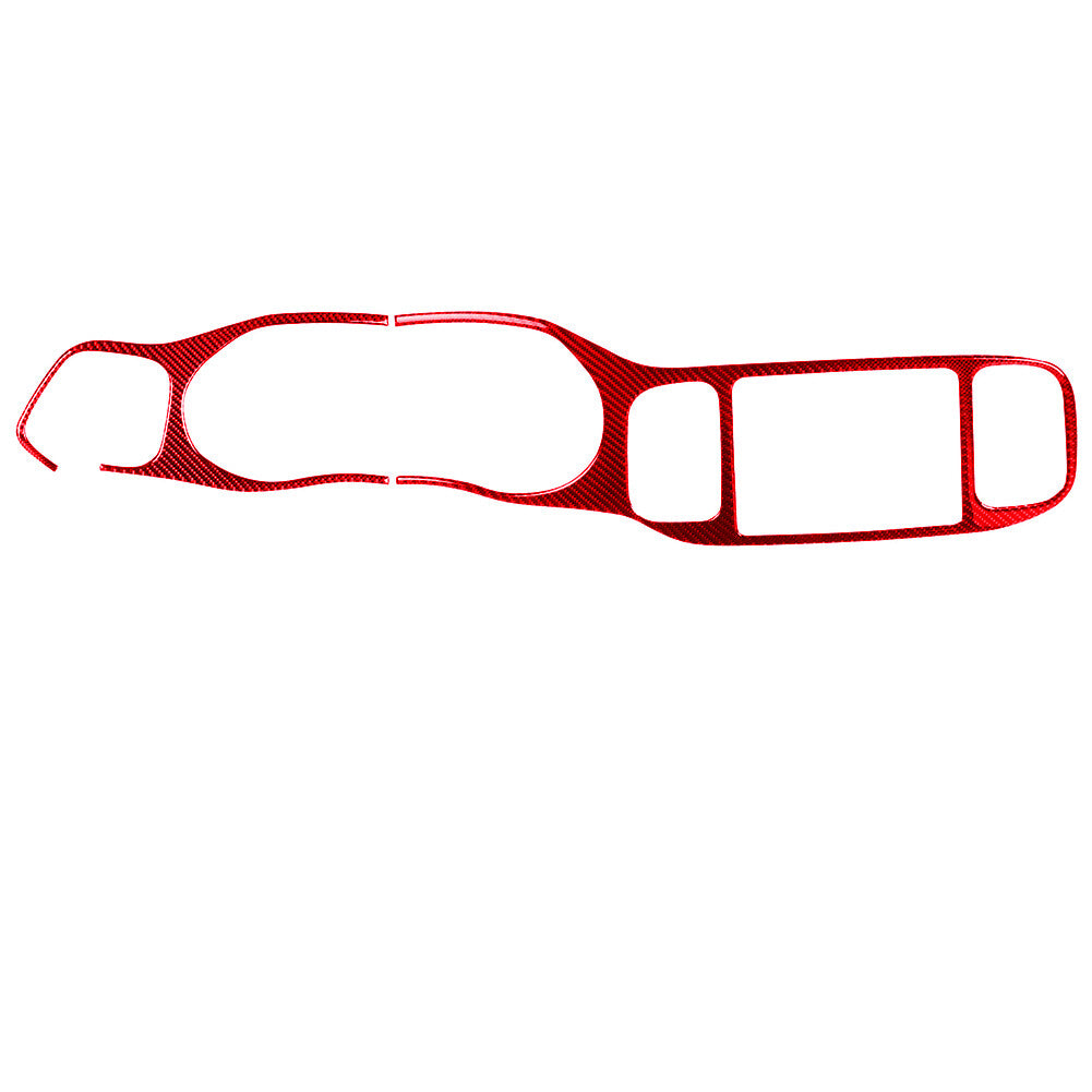 Red Carbon Fiber Interior Dashboard Panel Cover Trim for Dodge Charger 2011-14