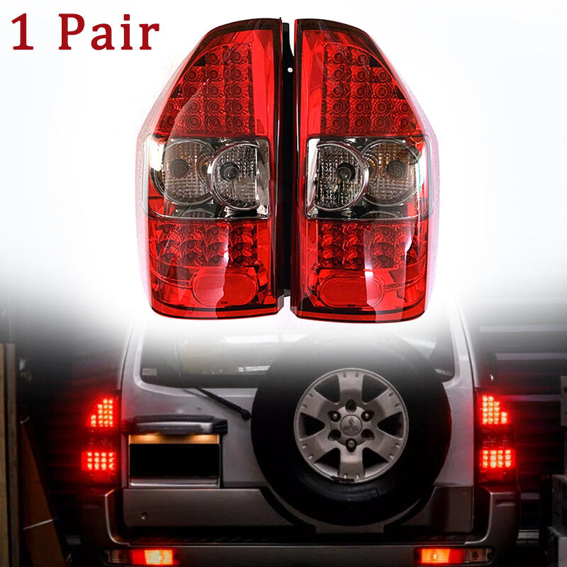 Two LED taillights in red for Mitsubishi Pajero Montero V73/V77 (1999-2006)