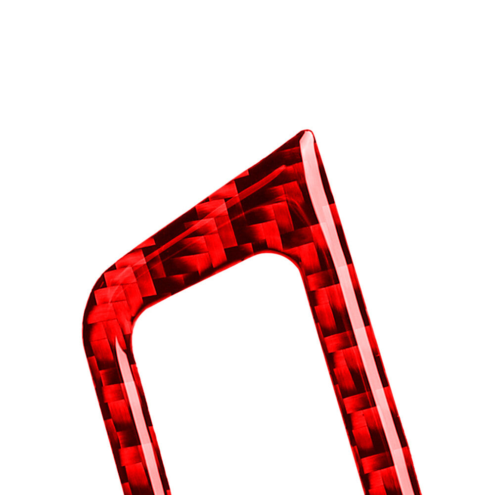Red Carbon Fiber Interior Rear Trunk Switch Cover Trim Sticker for Audi Q7 16-19