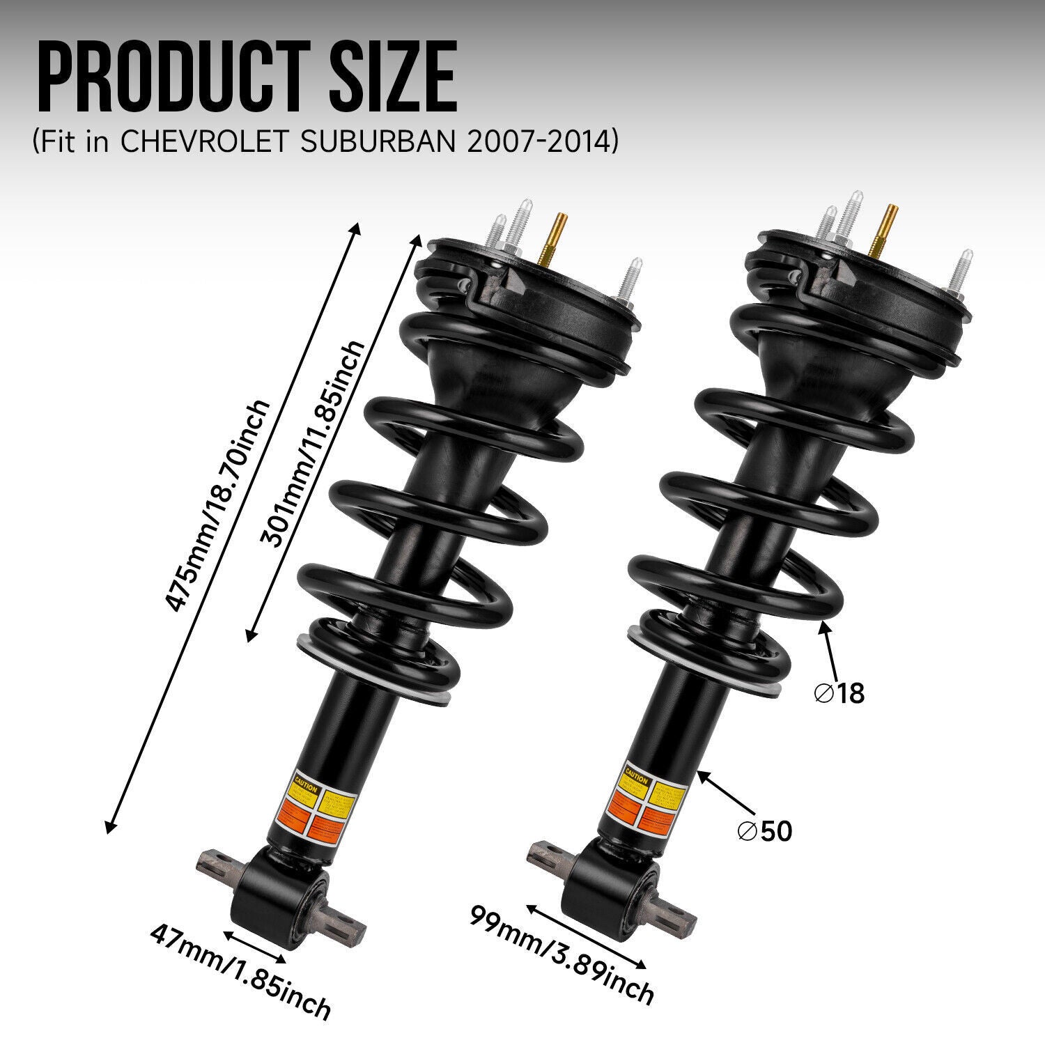 Assys Active Fit front shock absorber struts, for Lincoln Expedition for Navigator , for Ford 2018 