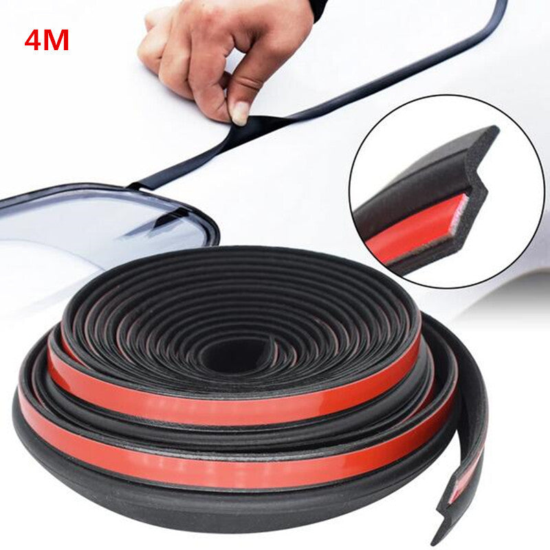 4M Car Z Type Door Seal Strip Edge Rubber Weatherstrip Hood Anti Noise Sealing